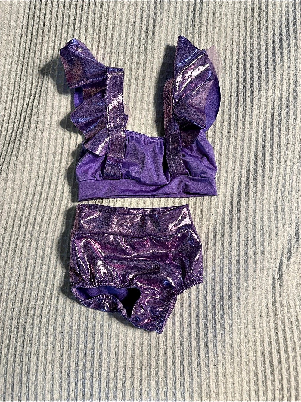 KELLĒ Lavender Ruffle Strap Dance Set Purple Ruffle Dance Set Small